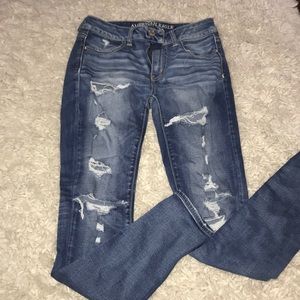 Super distressed American Eagle jeans